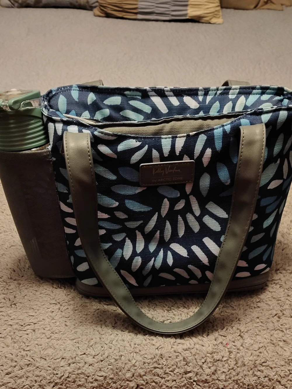 Artic Zone Blue Patterned Insulated Lunch Tote & Food Storage Set
